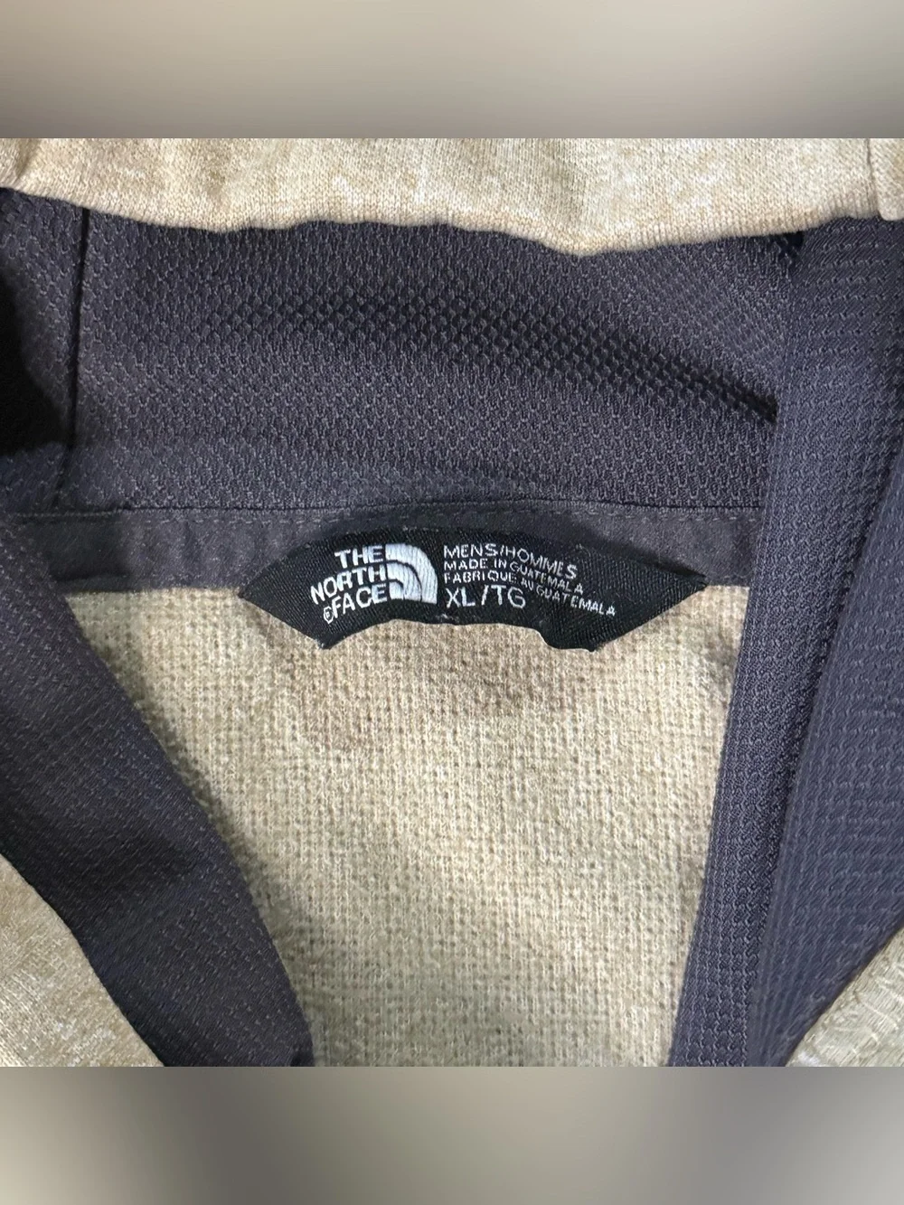 The North Face Men’s XL Pullover Hoodie Beige Tan Half Dome Logo Fleece